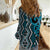 Maori Taniko Patterns Women Casual Shirt Azure Patiki Motifs Mix Whakairo Ngaru
