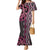 Maori Taniko Patterns Mermaid Dress Pink Patiki Motifs Mix Whakairo Ngaru