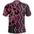 Maori Taniko Patterns Polo Shirt Pink Patiki Motifs Mix Whakairo Ngaru