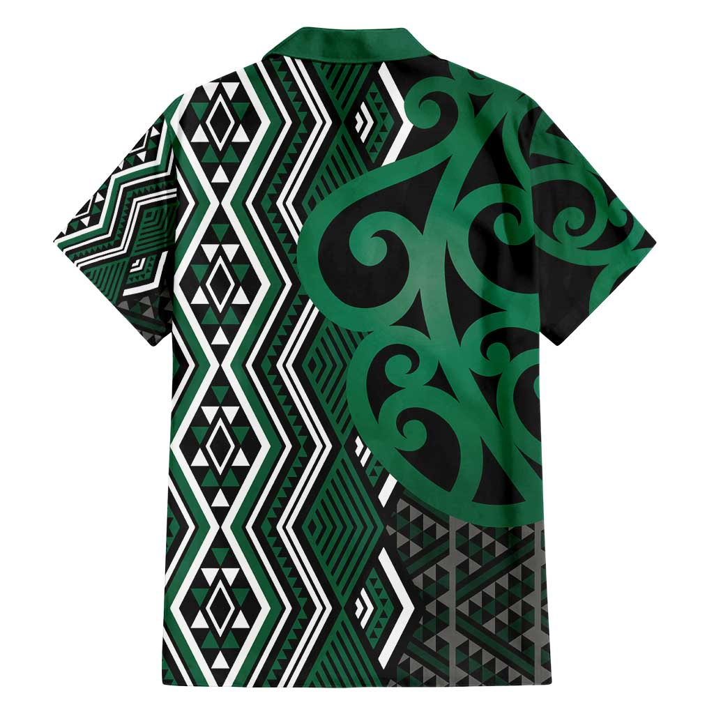Maori Taniko Patterns Family Matching Summer Maxi Dress and Hawaiian Shirt Pounamu Patiki Motifs Mix Whakairo Ngaru LT7 - Polynesian Pride