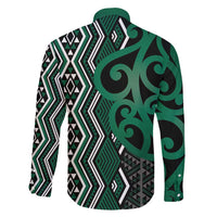 Maori Taniko Patterns Family Matching Tank Maxi Dress and Hawaiian Shirt Pounamu Patiki Motifs Mix Whakairo Ngaru LT7 - Polynesian Pride
