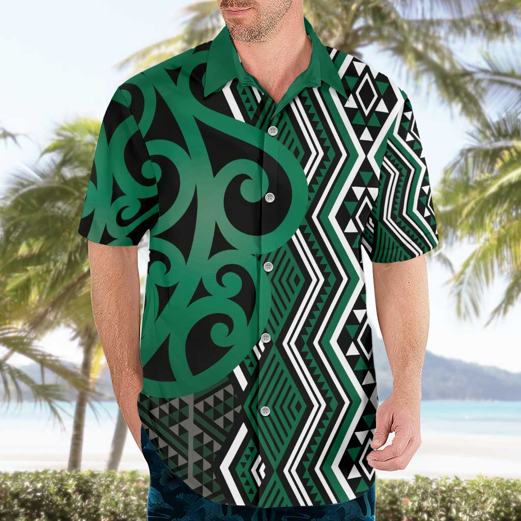 Maori Taniko Patterns Hawaiian Shirt Pounamu Patiki Motifs Mix Whakairo Ngaru