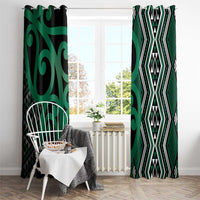 Maori Taniko Patterns Window Curtain Pounamu Patiki Motifs Mix Whakairo Ngaru LT7 - Polynesian Pride