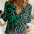 Maori Taniko Patterns Women Casual Shirt Pounamu Patiki Motifs Mix Whakairo Ngaru