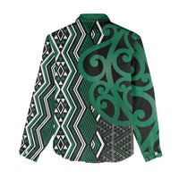 Maori Taniko Patterns Women Casual Shirt Pounamu Patiki Motifs Mix Whakairo Ngaru