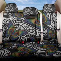 Aotearoa Takatapui Pride Back Car Seat Cover Rainbow Butterfly - Free To Love LT7 One Size Black - Polynesian Pride