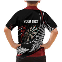 New Zealand Darts Personalised Family Matching Mermaid Dress and Hawaiian Shirt Silver Fern Dynamic LT7 - Polynesian Pride