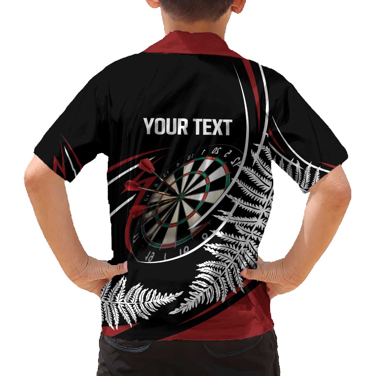 New Zealand Darts Personalised Family Matching Off The Shoulder Long Sleeve Dress and Hawaiian Shirt Silver Fern Dynamic LT7 - Polynesian Pride