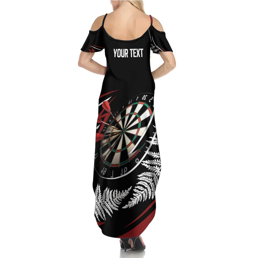 New Zealand Darts Personalised Family Matching Summer Maxi Dress and Hawaiian Shirt Silver Fern Dynamic LT7 - Polynesian Pride