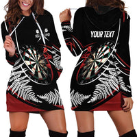 New Zealand Darts Personalised Hoodie Dress Silver Fern Dynamic