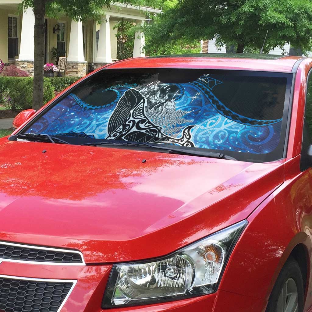 Maori Matariki Te Araroa Paikea Starry Auto Sun Shade Tangaroa Whakatauki