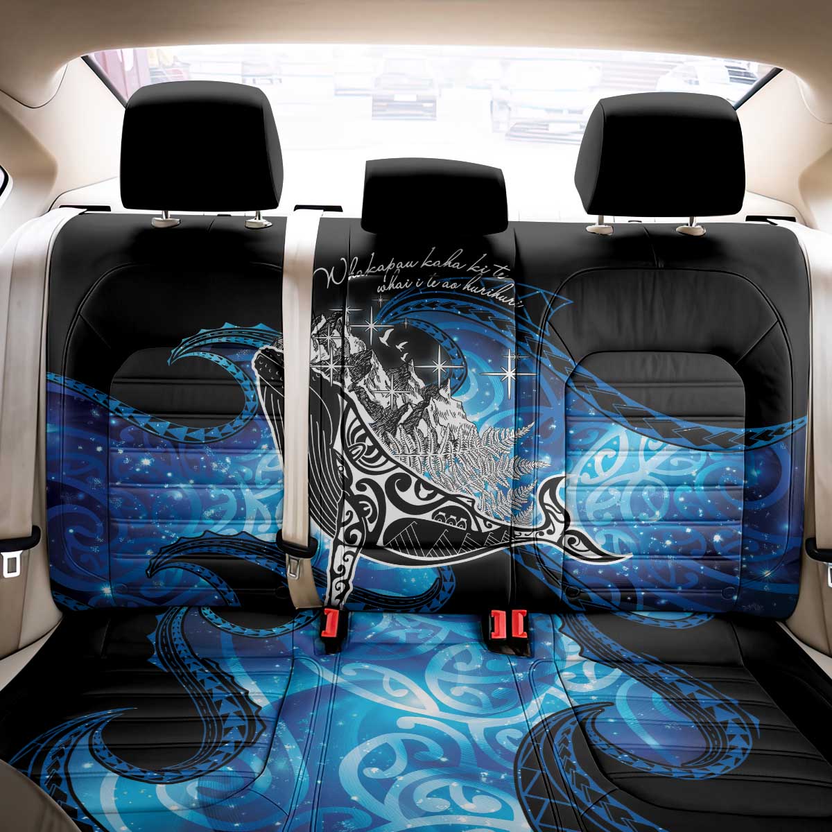 Maori Matariki Te Araroa Paikea Starry Back Car Seat Cover Tangaroa Whakatauki