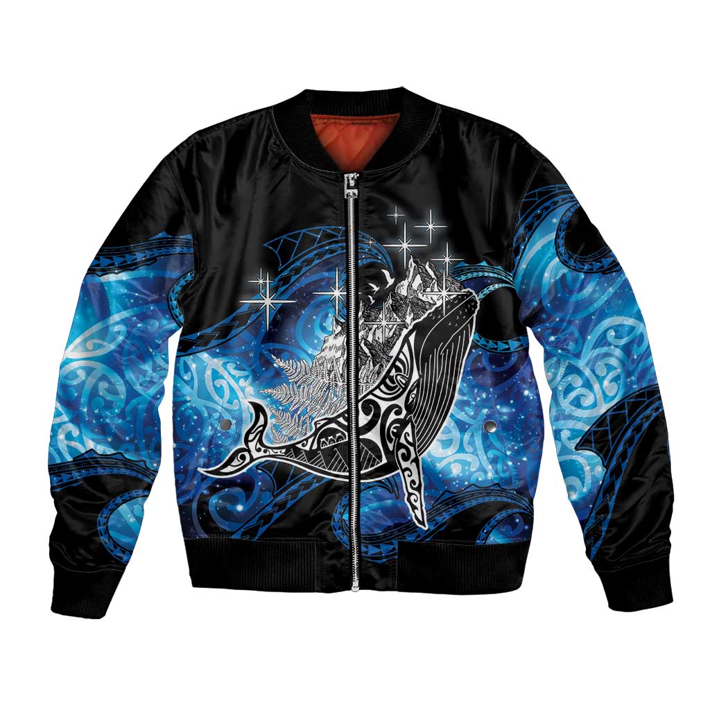 Maori Matariki Te Araroa Paikea Starry Bomber Jacket Tangaroa Whakatauki