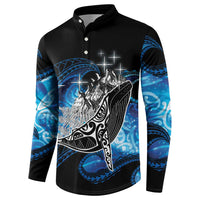 Maori Matariki Te Araroa Paikea Starry Button Sweatshirt Tangaroa Whakatauki