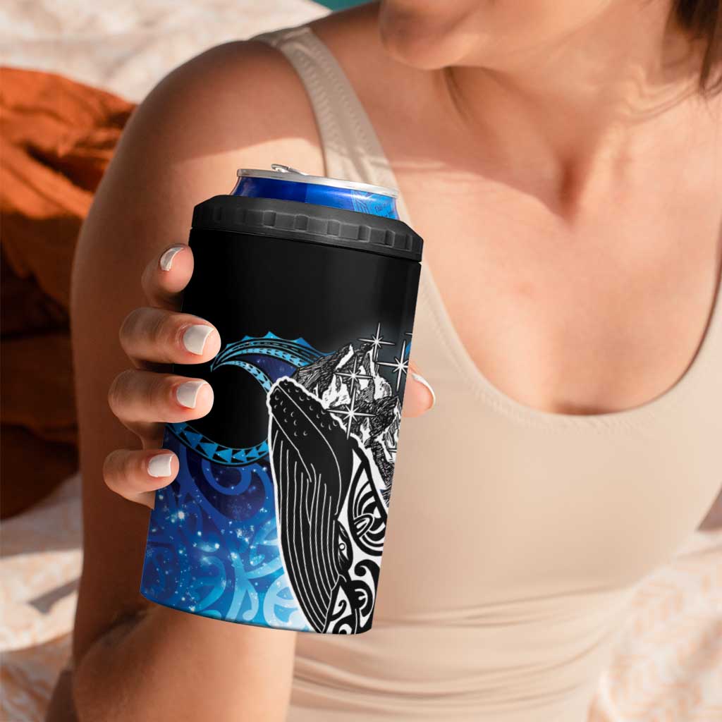 Maori Matariki Te Araroa Paikea Starry 4 in 1 Can Cooler Tumbler Tangaroa Whakatauki