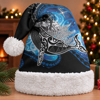 Maori Matariki Te Araroa Paikea Starry Christmas Santa Hat Tangaroa Whakatauki LT7 With Fur Black - Polynesian Pride