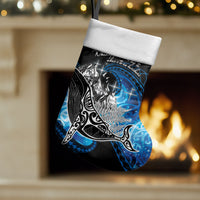 Maori Matariki Te Araroa Paikea Starry Christmas Stocking Tangaroa Whakatauki LT7 Set of 2 Black - Polynesian Pride
