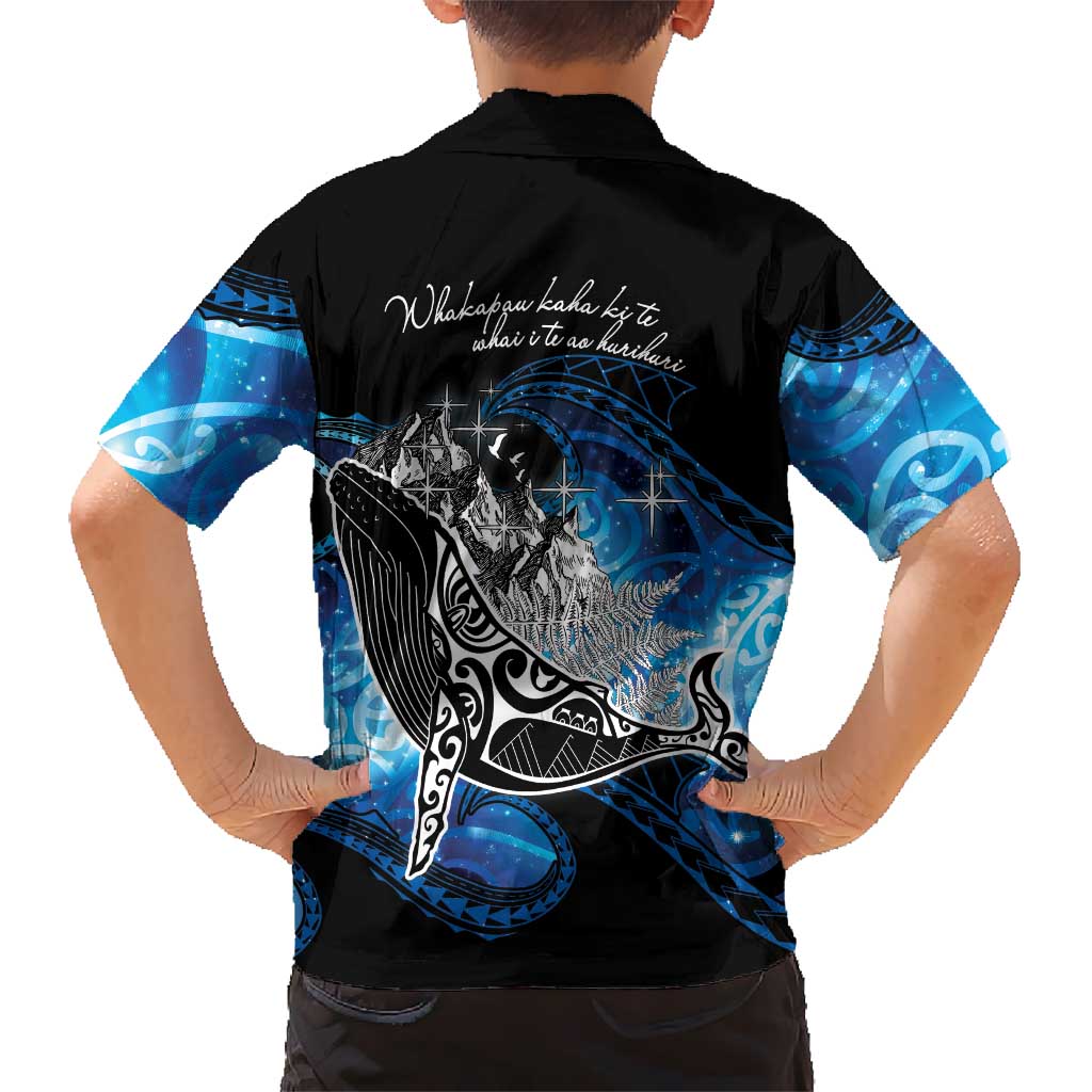 Maori Matariki Te Araroa Paikea Starry Family Matching Long Sleeve Bodycon Dress and Hawaiian Shirt Tangaroa Whakatauki LT7 - Polynesian Pride