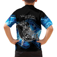Maori Matariki Te Araroa Paikea Starry Family Matching Off The Shoulder Long Sleeve Dress and Hawaiian Shirt Tangaroa Whakatauki LT7 - Polynesian Pride