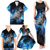 Maori Matariki Te Araroa Paikea Starry Family Matching Tank Maxi Dress and Hawaiian Shirt Tangaroa Whakatauki LT7 - Polynesian Pride