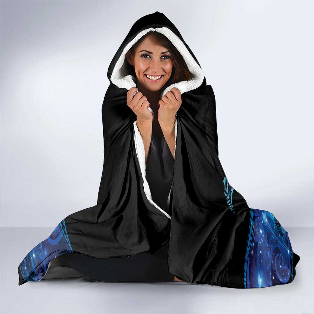 Maori Matariki Te Araroa Paikea Starry Hooded Blanket Tangaroa Whakatauki