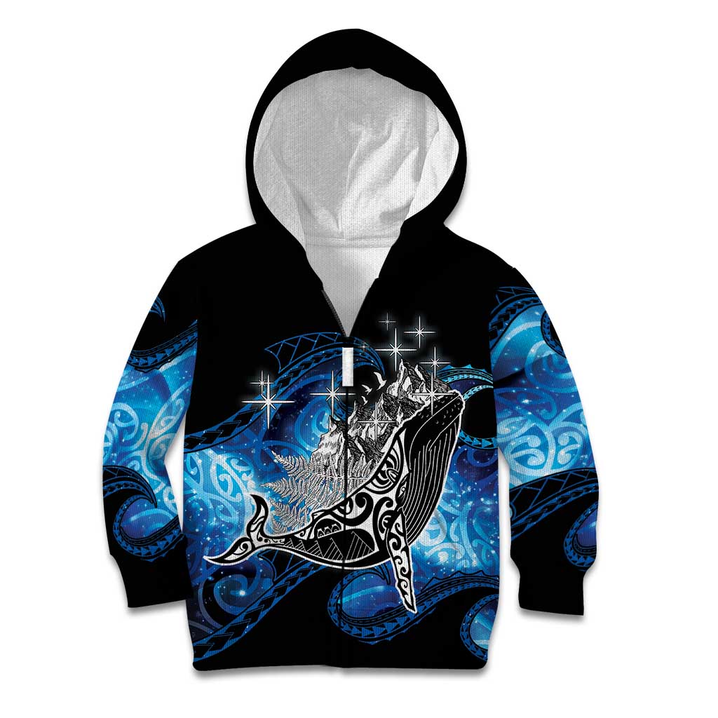Maori Matariki Te Araroa Paikea Starry Kid Hoodie Tangaroa Whakatauki