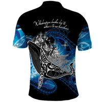 Maori Matariki Te Araroa Paikea Starry Polo Shirt Tangaroa Whakatauki