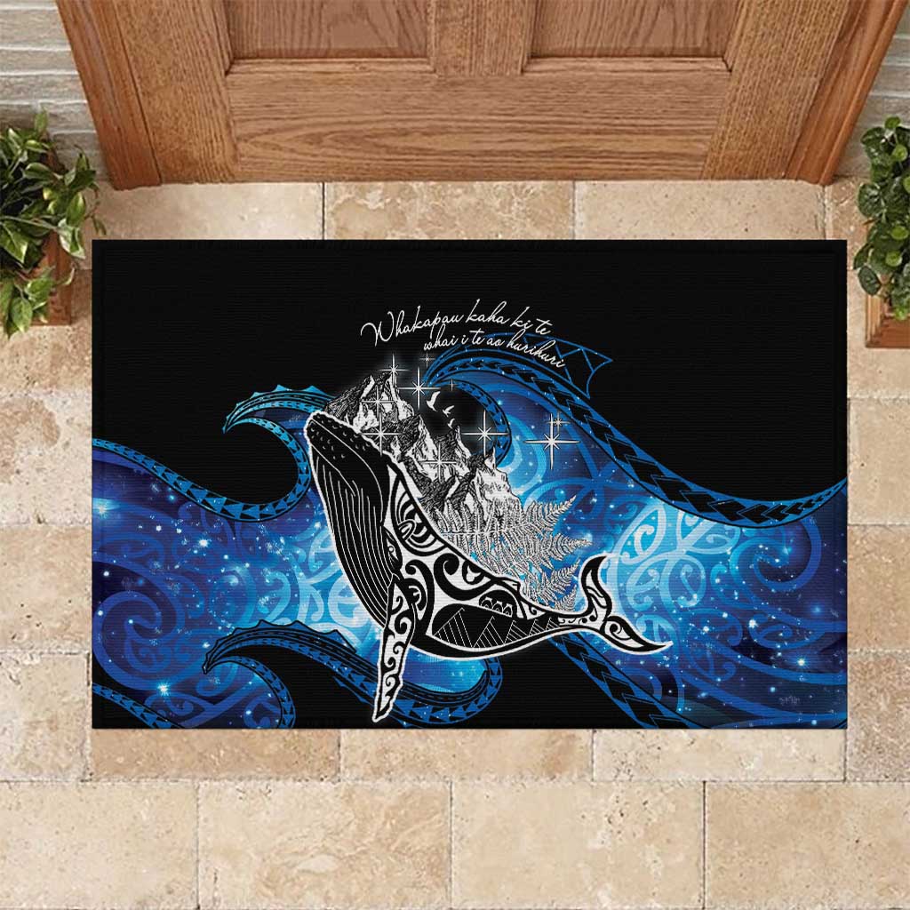 Maori Matariki Te Araroa Paikea Starry Rubber Doormat Tangaroa Whakatauki