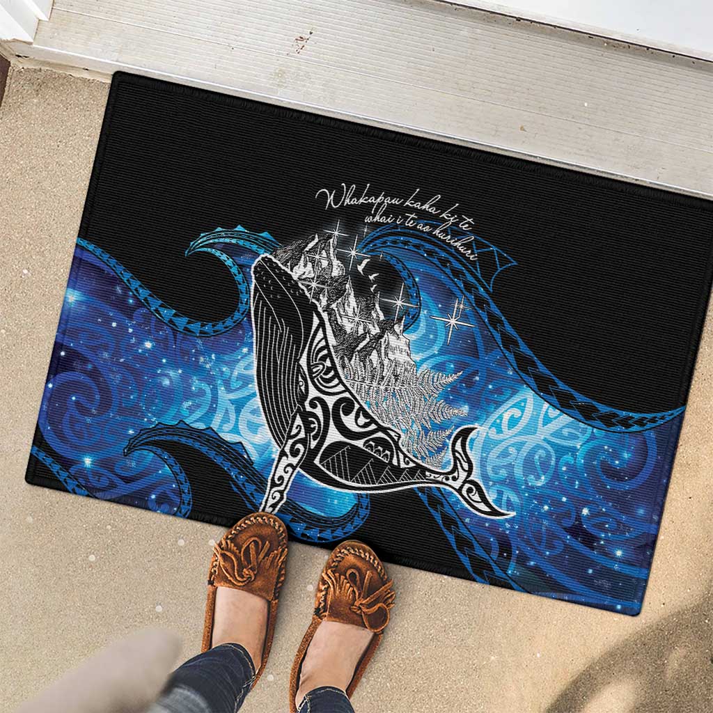 Maori Matariki Te Araroa Paikea Starry Rubber Doormat Tangaroa Whakatauki
