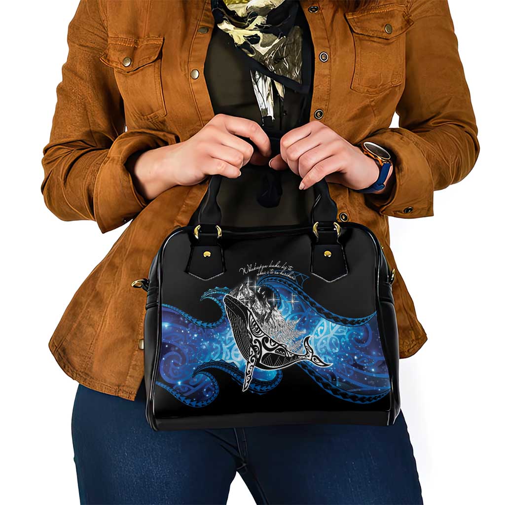 Maori Matariki Te Araroa Paikea Starry Shoulder Handbag Tangaroa Whakatauki
