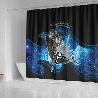 Maori Matariki Te Araroa Paikea Starry Shower Curtain Tangaroa Whakatauki