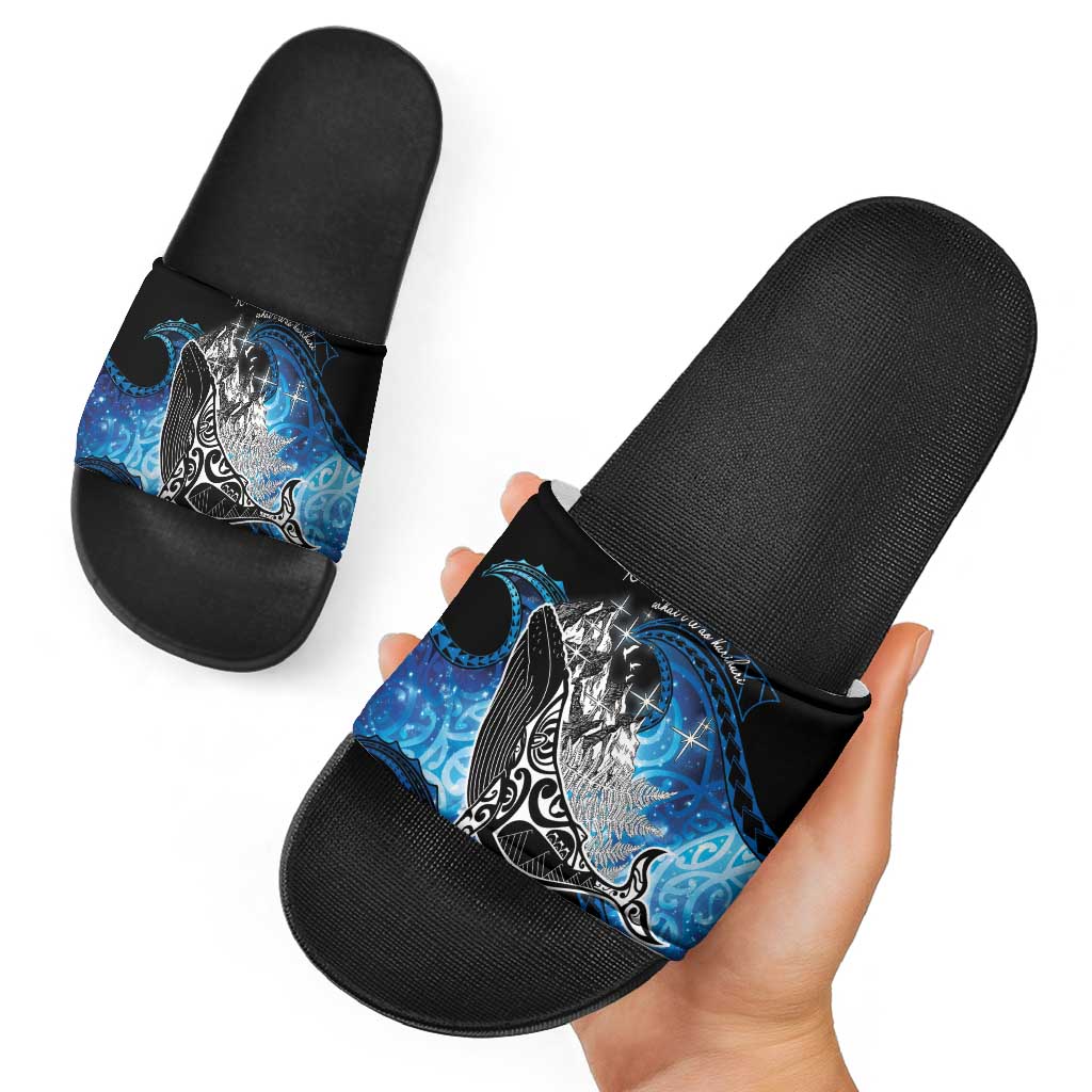Maori Matariki Te Araroa Paikea Starry Slide Sandals Tangaroa Whakatauki