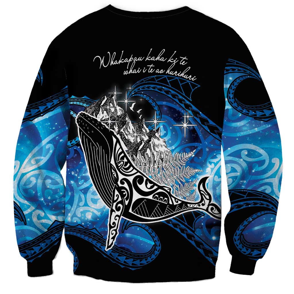 Maori Matariki Te Araroa Paikea Starry Sweatshirt Tangaroa Whakatauki