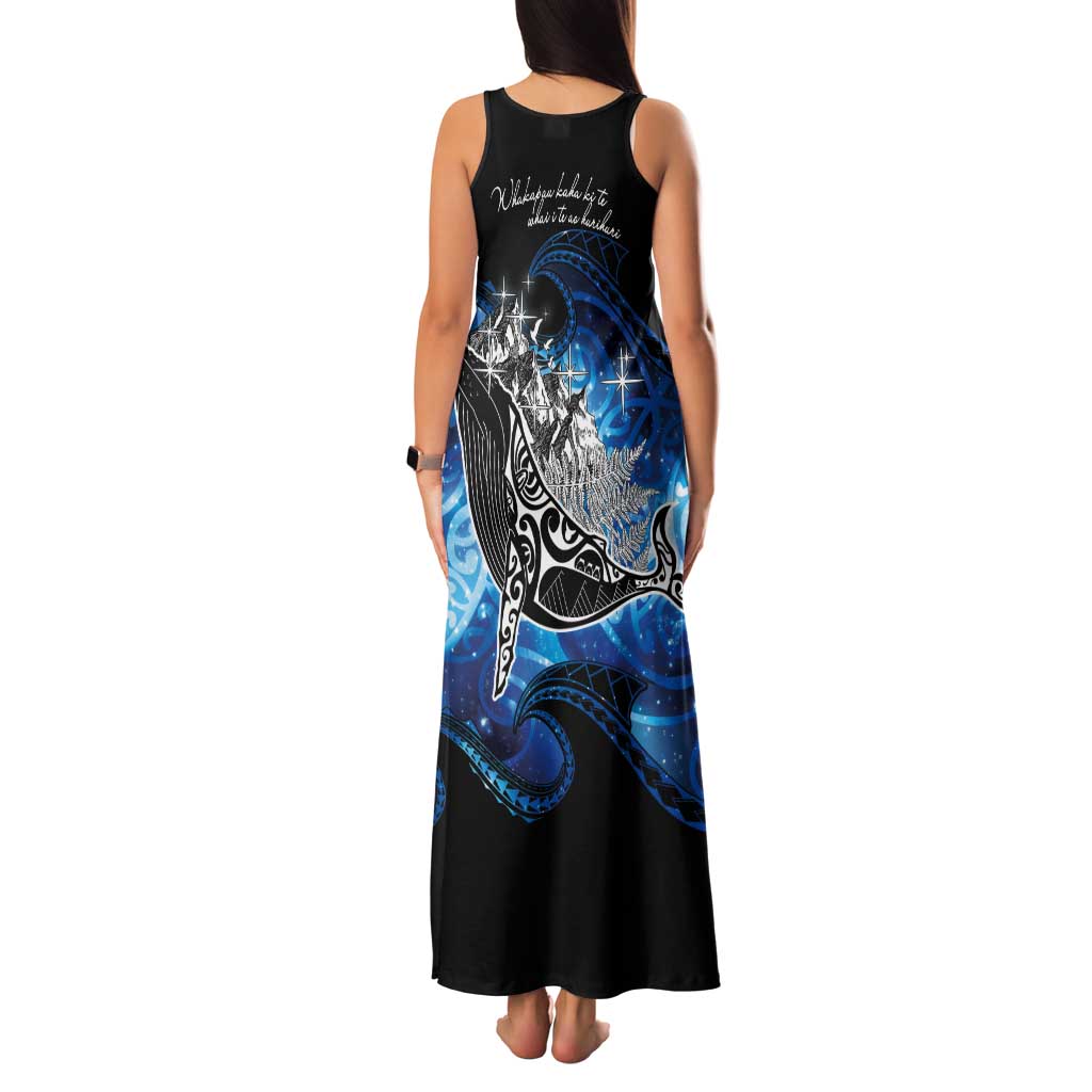 Maori Matariki Te Araroa Paikea Starry Tank Maxi Dress Tangaroa Whakatauki