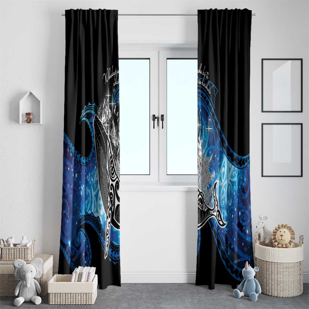 Maori Matariki Te Araroa Paikea Starry Window Curtain Tangaroa Whakatauki
