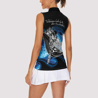 Maori Matariki Te Araroa Paikea Starry Women Sleeveless Polo Shirt Tangaroa Whakatauki