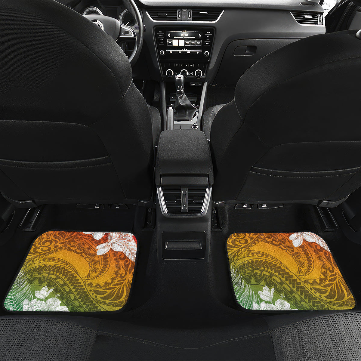 Kanaka Maoli Hawaii Flag Day Car Mats Vibrant Frangipani
