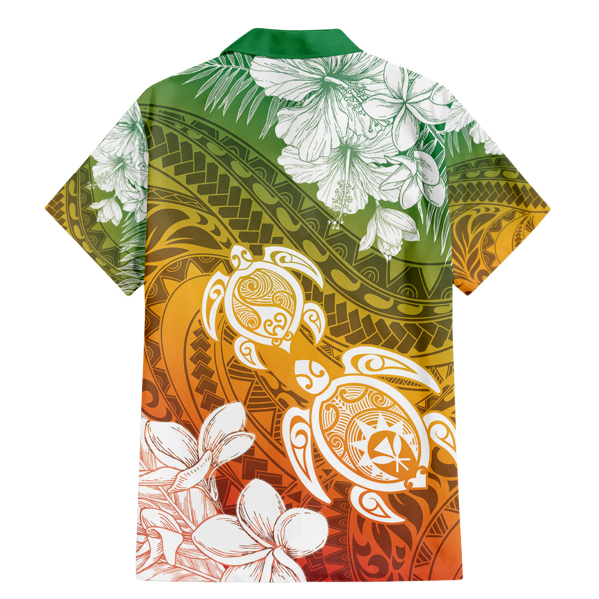 Kanaka Maoli Hawaii Flag Day Family Matching Mermaid Dress and Hawaiian Shirt Vibrant Frangipani