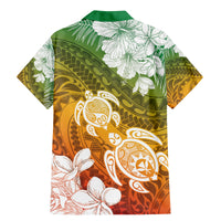 Kanaka Maoli Hawaii Flag Day Family Matching Mermaid Dress and Hawaiian Shirt Vibrant Frangipani