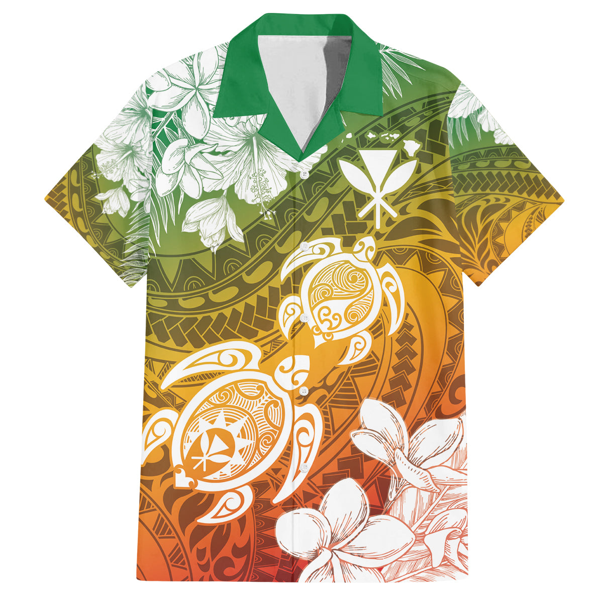 Kanaka Maoli Hawaii Flag Day Family Matching Off The Shoulder Long Sleeve Dress and Hawaiian Shirt Vibrant Frangipani LT7 Dad's Shirt - Short Sleeve Colorful - Polynesian Pride