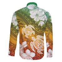 Kanaka Maoli Hawaii Flag Day Family Matching Off Shoulder Short Dress and Hawaiian Shirt Vibrant Frangipani LT7 - Polynesian Pride