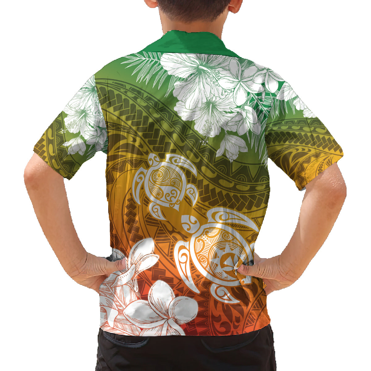 Kanaka Maoli Hawaii Flag Day Family Matching Puletasi and Hawaiian Shirt Vibrant Frangipani LT7 - Polynesian Pride