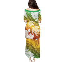 Kanaka Maoli Hawaii Flag Day Family Matching Puletasi and Hawaiian Shirt Vibrant Frangipani LT7 - Polynesian Pride