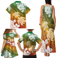 Kanaka Maoli Hawaii Flag Day Family Matching Tank Maxi Dress and Hawaiian Shirt Vibrant Frangipani LT7 - Polynesian Pride
