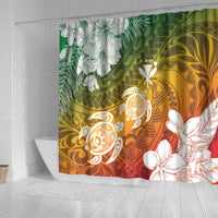 Kanaka Maoli Hawaii Flag Day Shower Curtain Vibrant Frangipani LT7 - Polynesian Pride