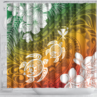 Kanaka Maoli Hawaii Flag Day Shower Curtain Vibrant Frangipani LT7 - Polynesian Pride