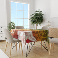 Kanaka Maoli Hawaii Flag Day Tablecloth Vibrant Frangipani