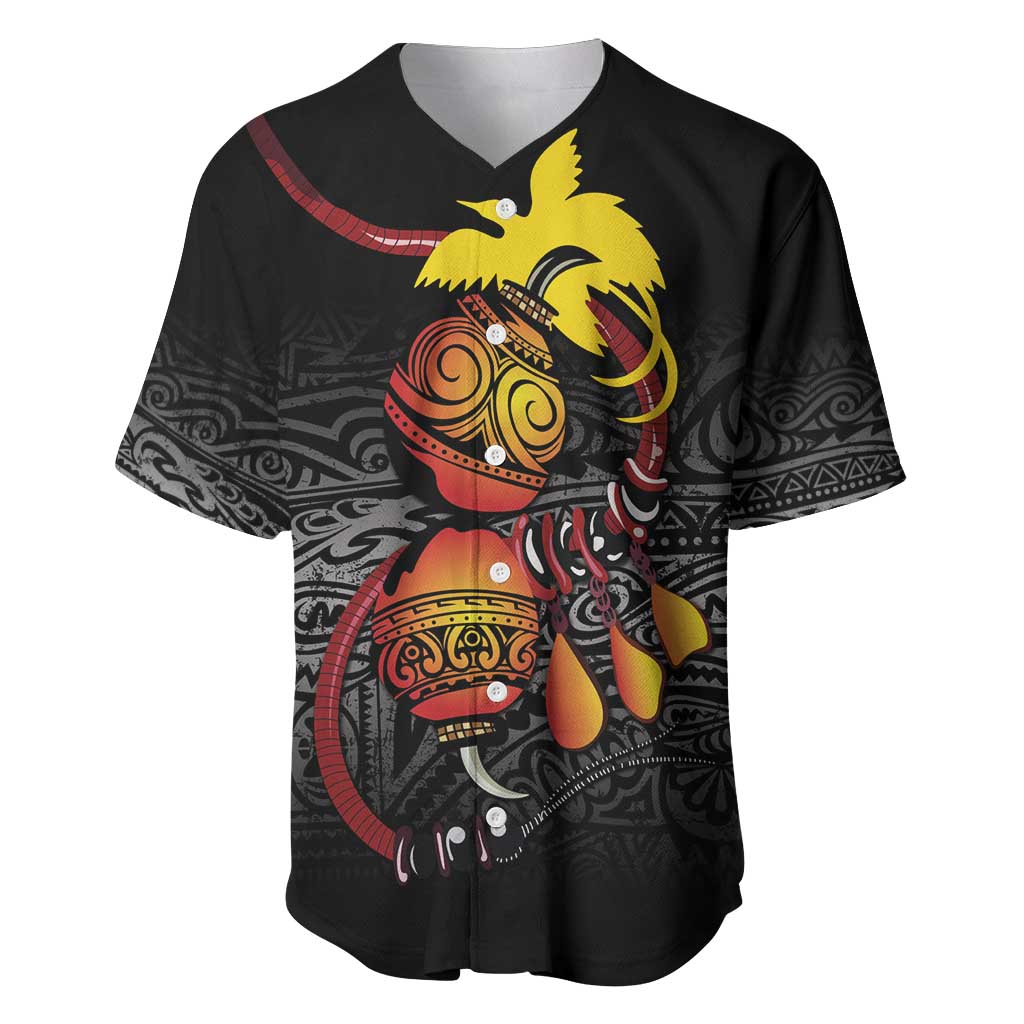 Personalized Papua New Guinea Milne Bay Baseball Jersey Bagi Necklace Mix Lime Pot Grunge LT7 Black - Polynesian Pride