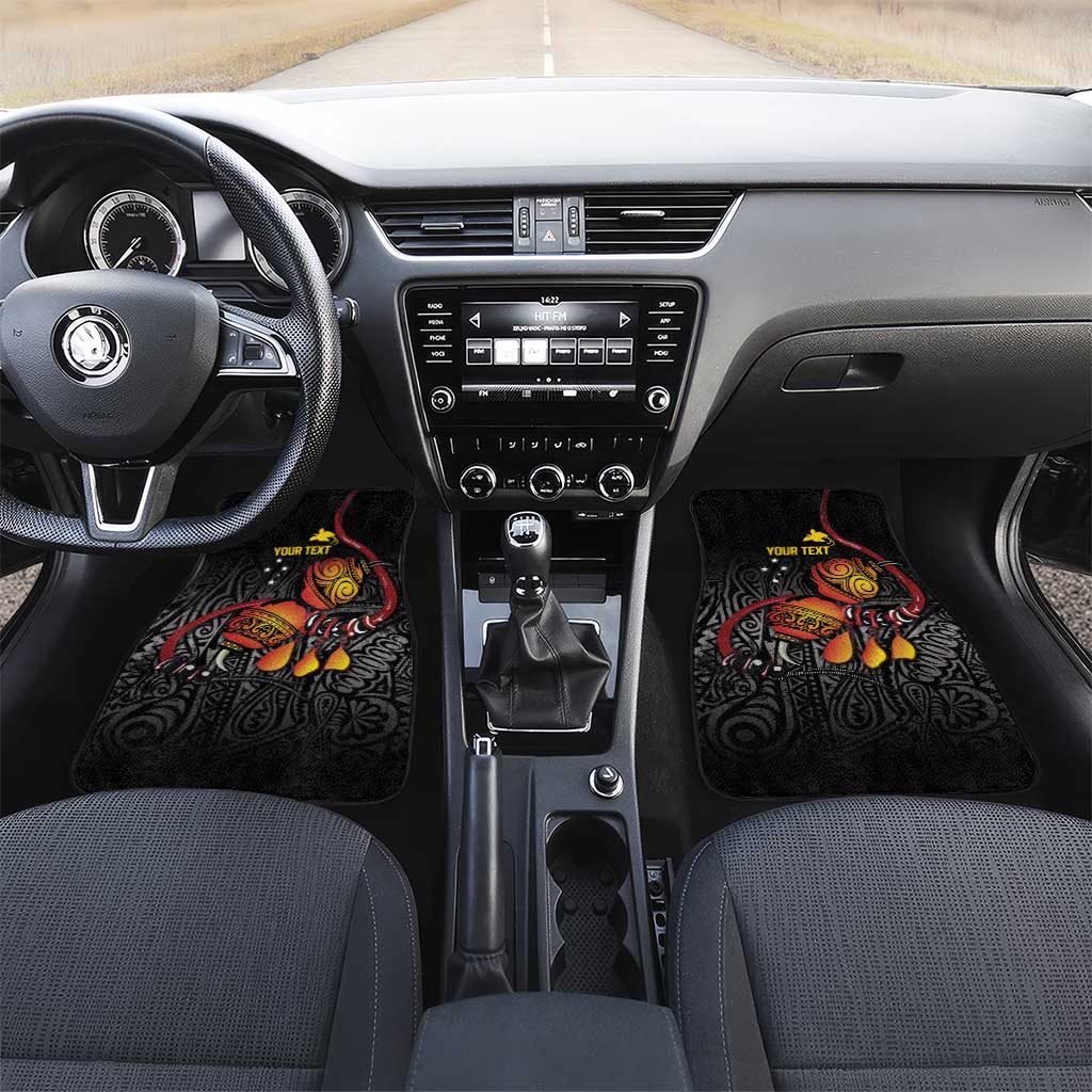 Personalized Papua New Guinea Milne Bay Car Mats Bagi Necklace Mix Lime Pot Grunge