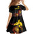 Personalized Papua New Guinea Milne Bay Family Matching Mermaid Dress and Hawaiian Shirt Bagi Necklace Mix Lime Pot Grunge